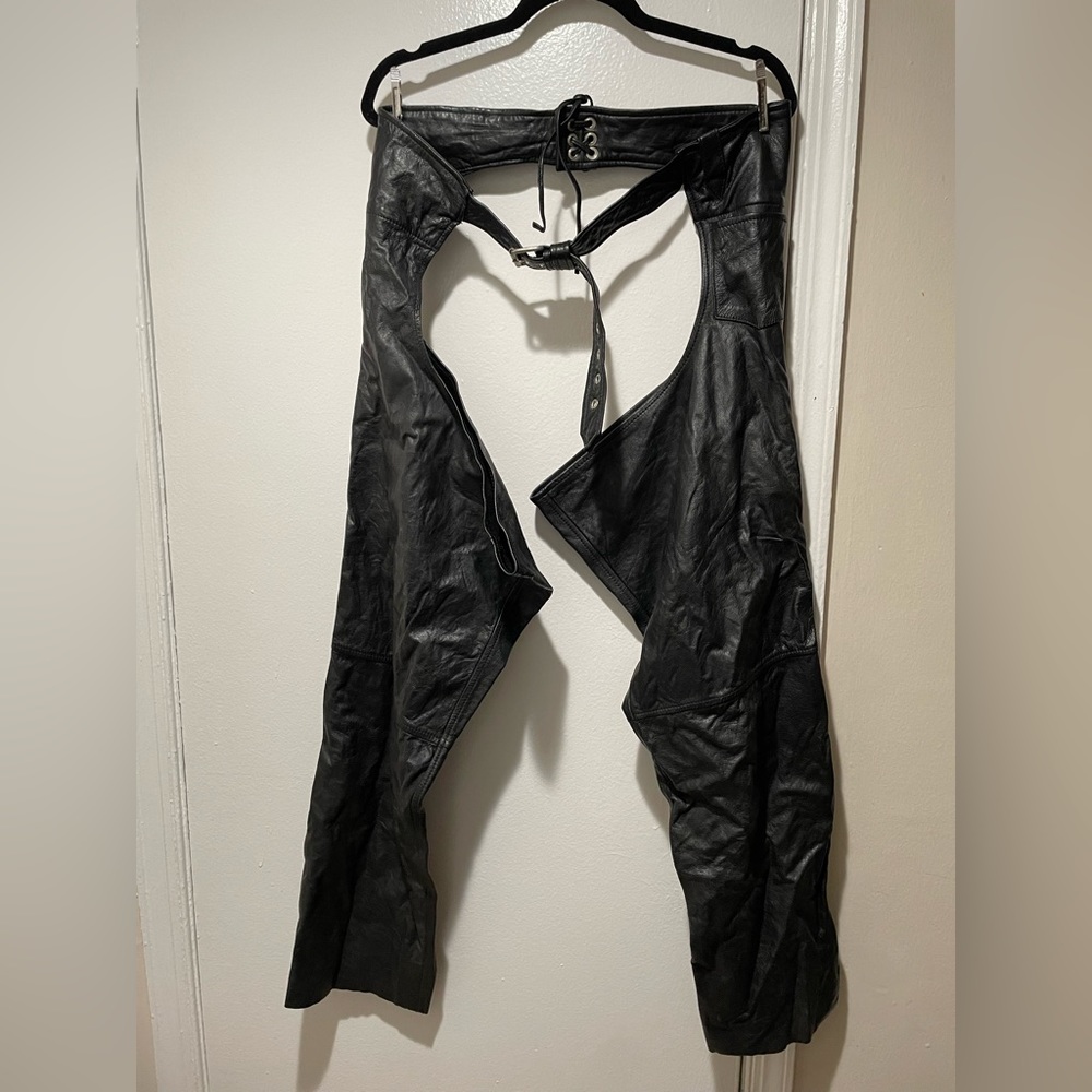 Street Legal Performance Biker Leather Chaps XL